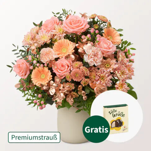 Premiumstrauß Peachy Christmas