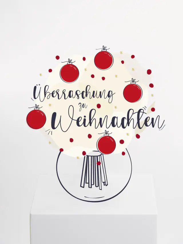 Überraschungsstrauß Weihnachten in Rot