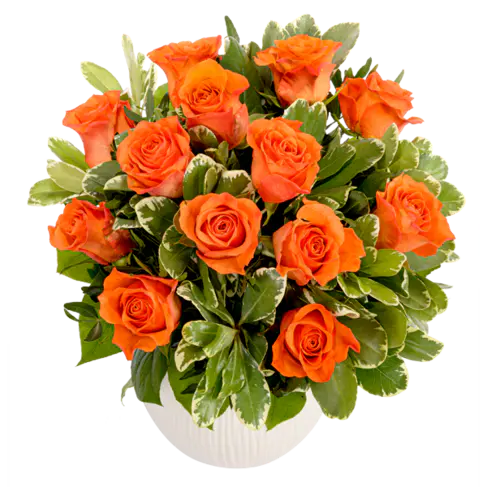 Oranger Rosenstrauß