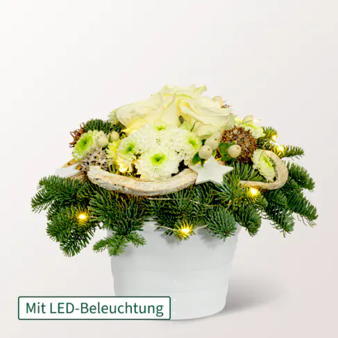 Arrangement Winterwunderland mit Lichterkette