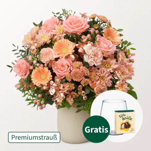 Premiumstrauß Peachy Christmas