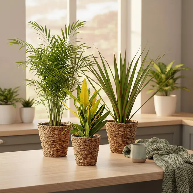 Tropisches Palmtrio
