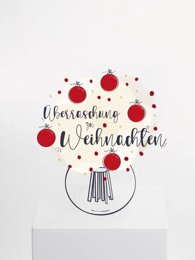 Überraschungsstrauß Weihnachten in Rot