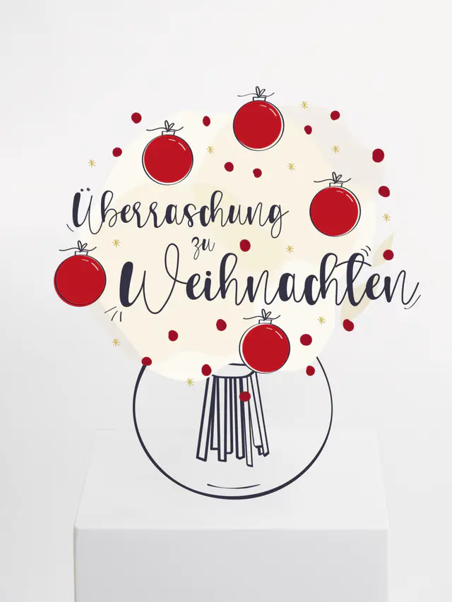 Überraschungsstrauß Weihnachten in Rot