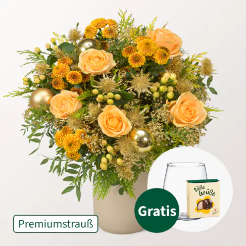 Premiumstrauß Goldglanz