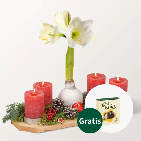 Adventsgesteck Winterlicht (45 x 17 cm)